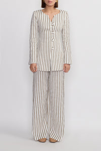 ECRU & BEIGE // CLAUDE LINEN STRIPES