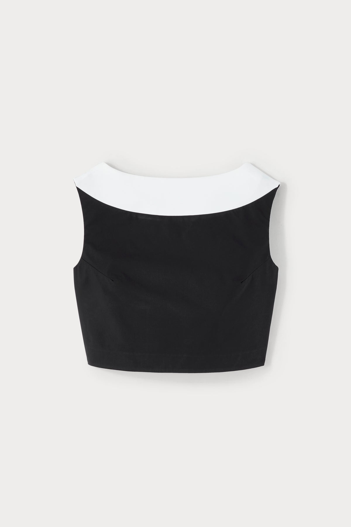Top Richard court en popeline - Black & White