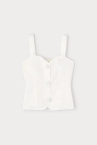 Débardeur Dora à boutons - White