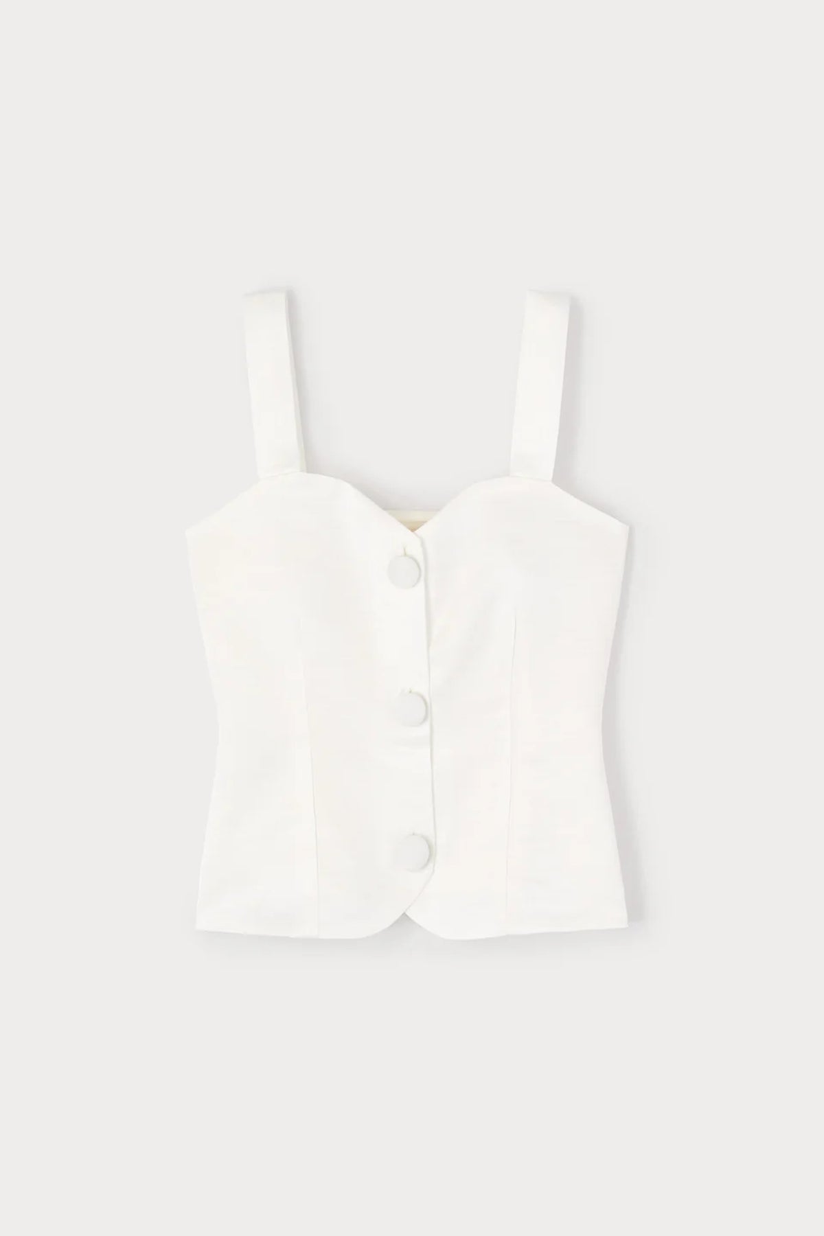 Débardeur Dora à boutons - White