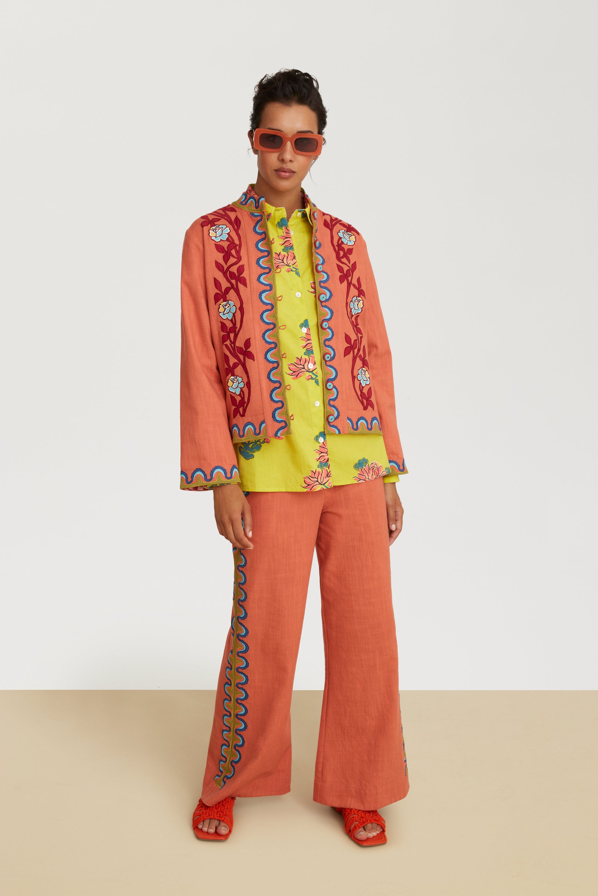 RECO PRIX : 115 // Accra Shirt Kimono Crisantemo Lemon