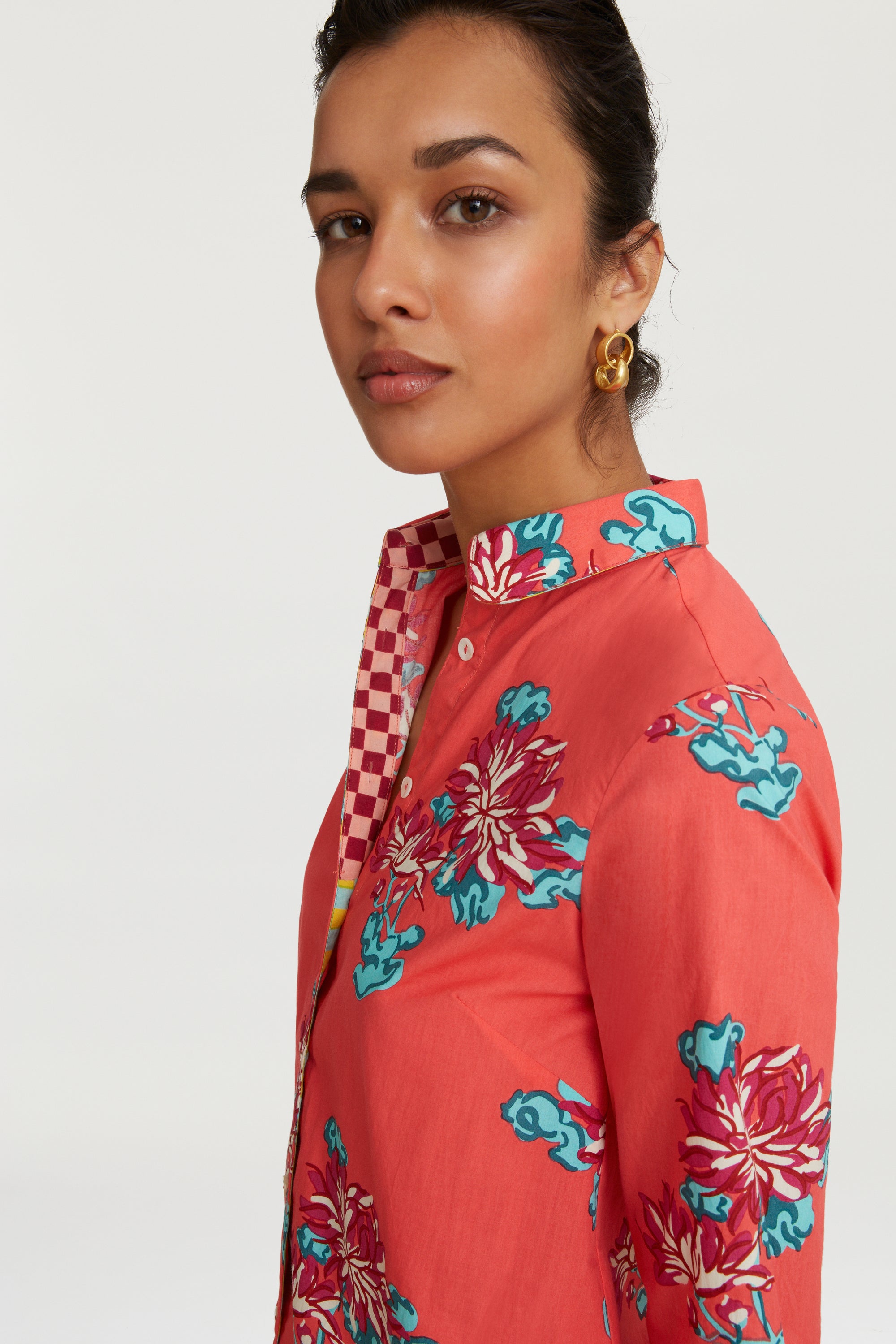 RECO PRIX : 115 // Accra Shirt Kimono Crisantemo Geranium
