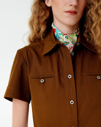 Robe midi Giselle - Tobacco