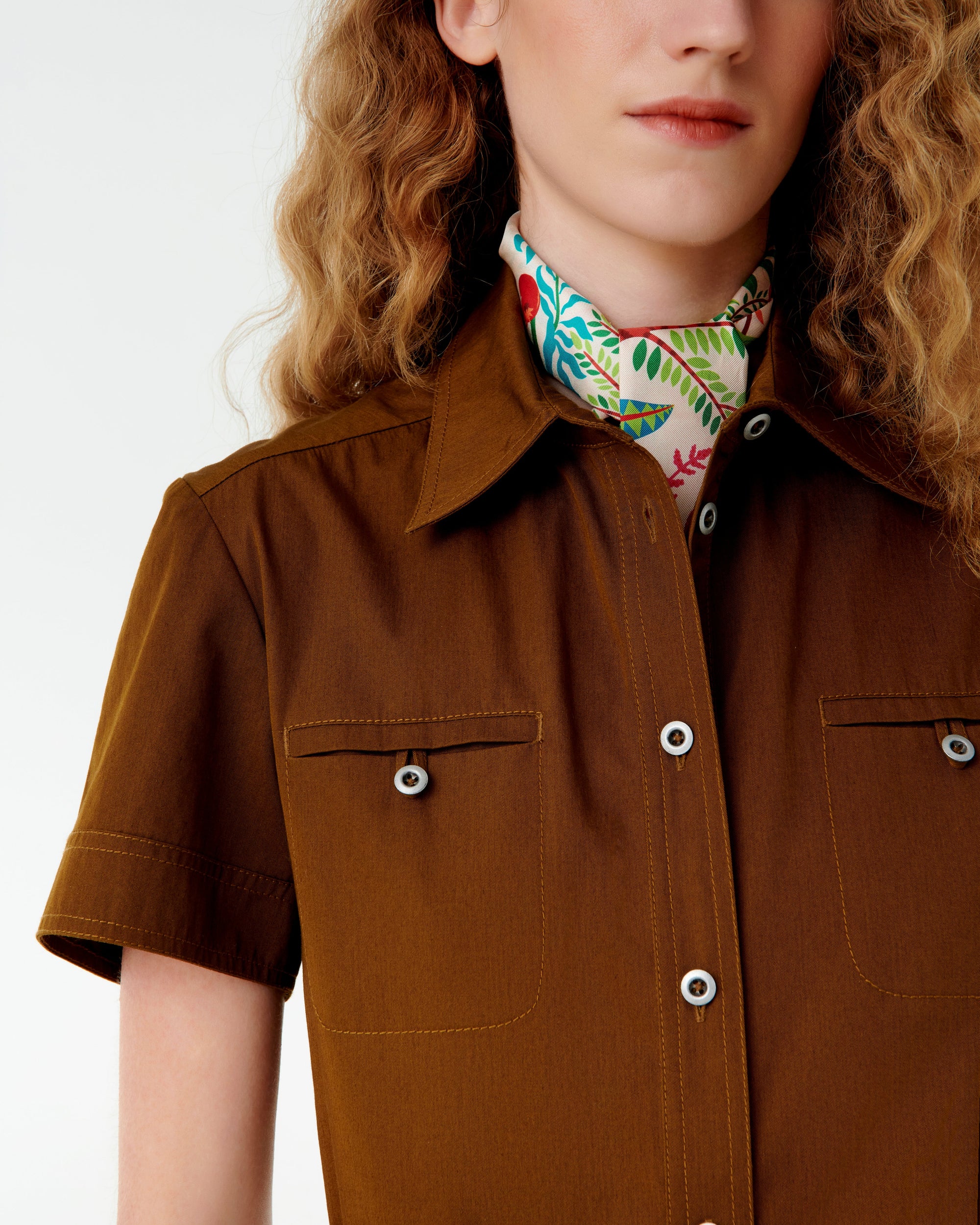 Robe midi Giselle - Tobacco