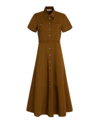 Robe midi Giselle - Tobacco