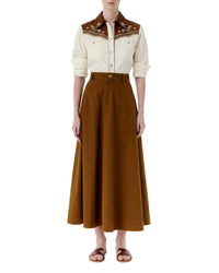 Lucrezia maxi skirt - Tobacco