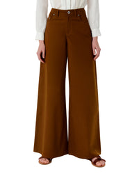 Nadia wide-leg trousers - Tobacco