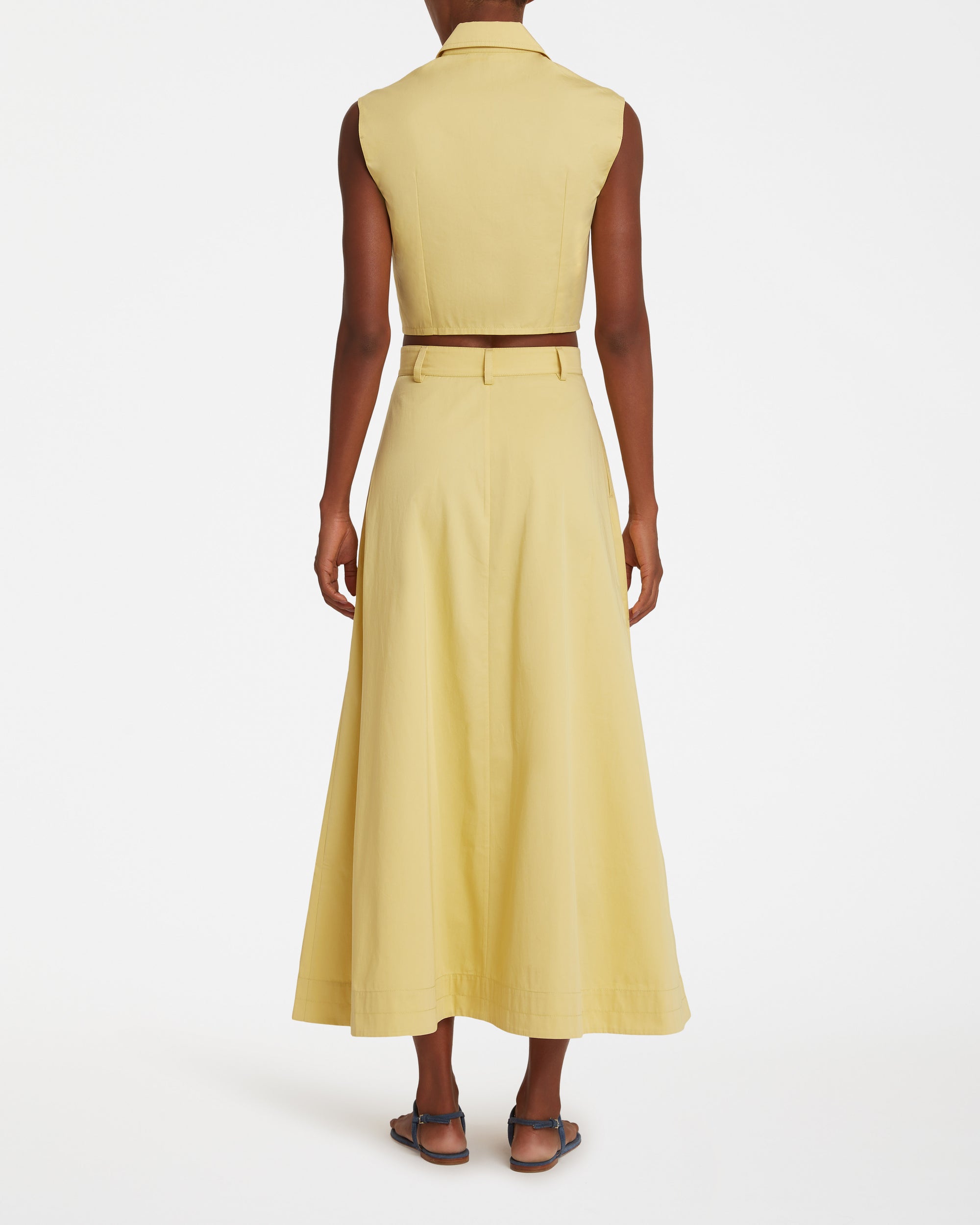 Caterina sleeveless crop top - Custard