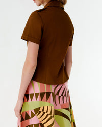 Selena short-sleeved shirt - Tobacco