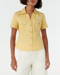 Selena short-sleeved shirt - Custard