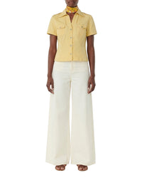 Selena short-sleeved shirt - Custard