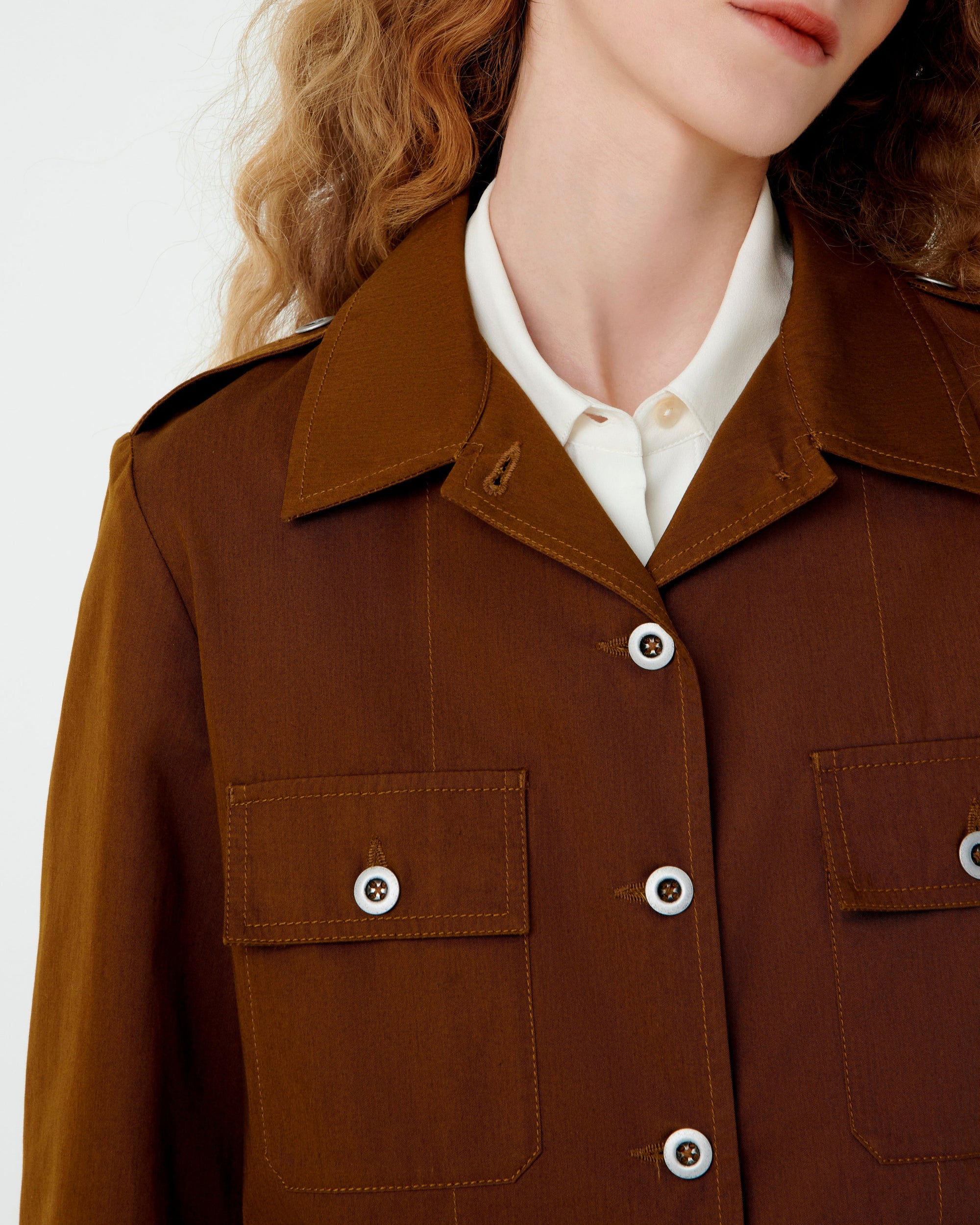 Veste Malia à boutons - Tobacco