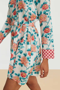 RECO PRIX : 145 // Alise Mini Dress Missing Check Humayums Flower White