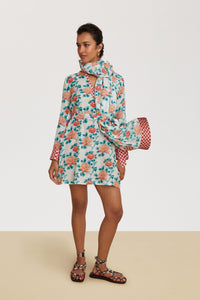 RECO PRIX : 145 // Alise Mini Dress Missing Check Humayums Flower White