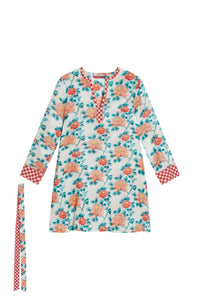 RECO PRIX : 145 // Alise Mini Dress Missing Check Humayums Flower White
