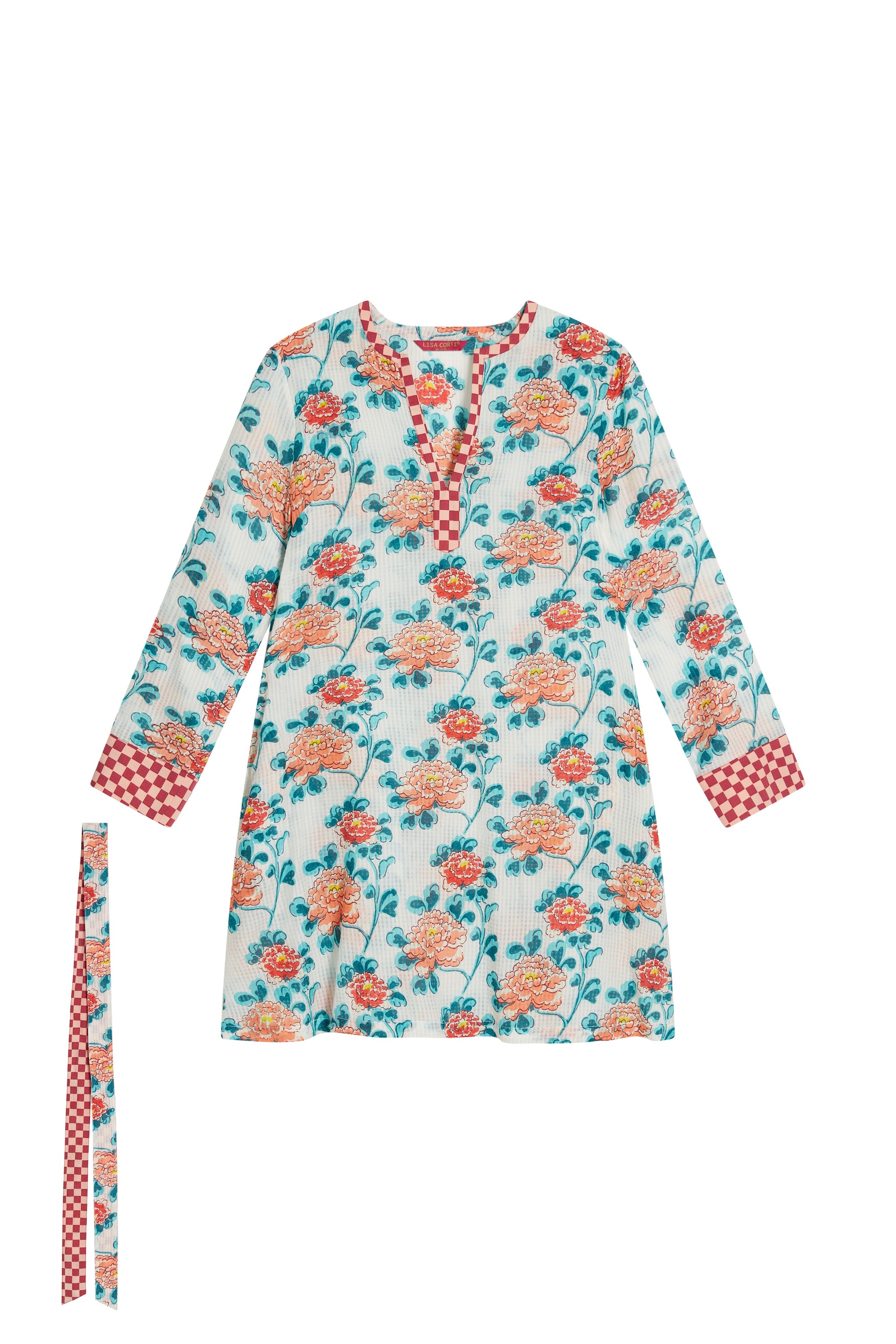 RECO PRIX : 145 // Alise Mini Dress Missing Check Humayums Flower White