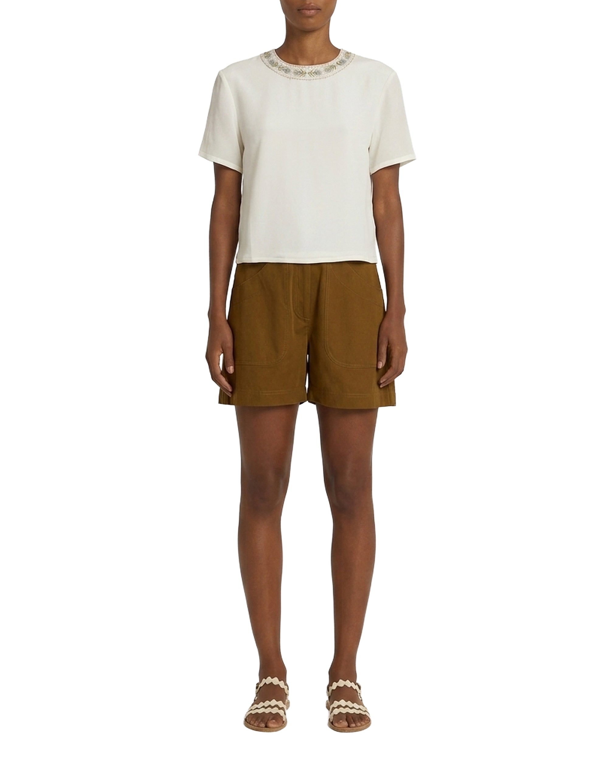 Gabrielle silk top - Ivory