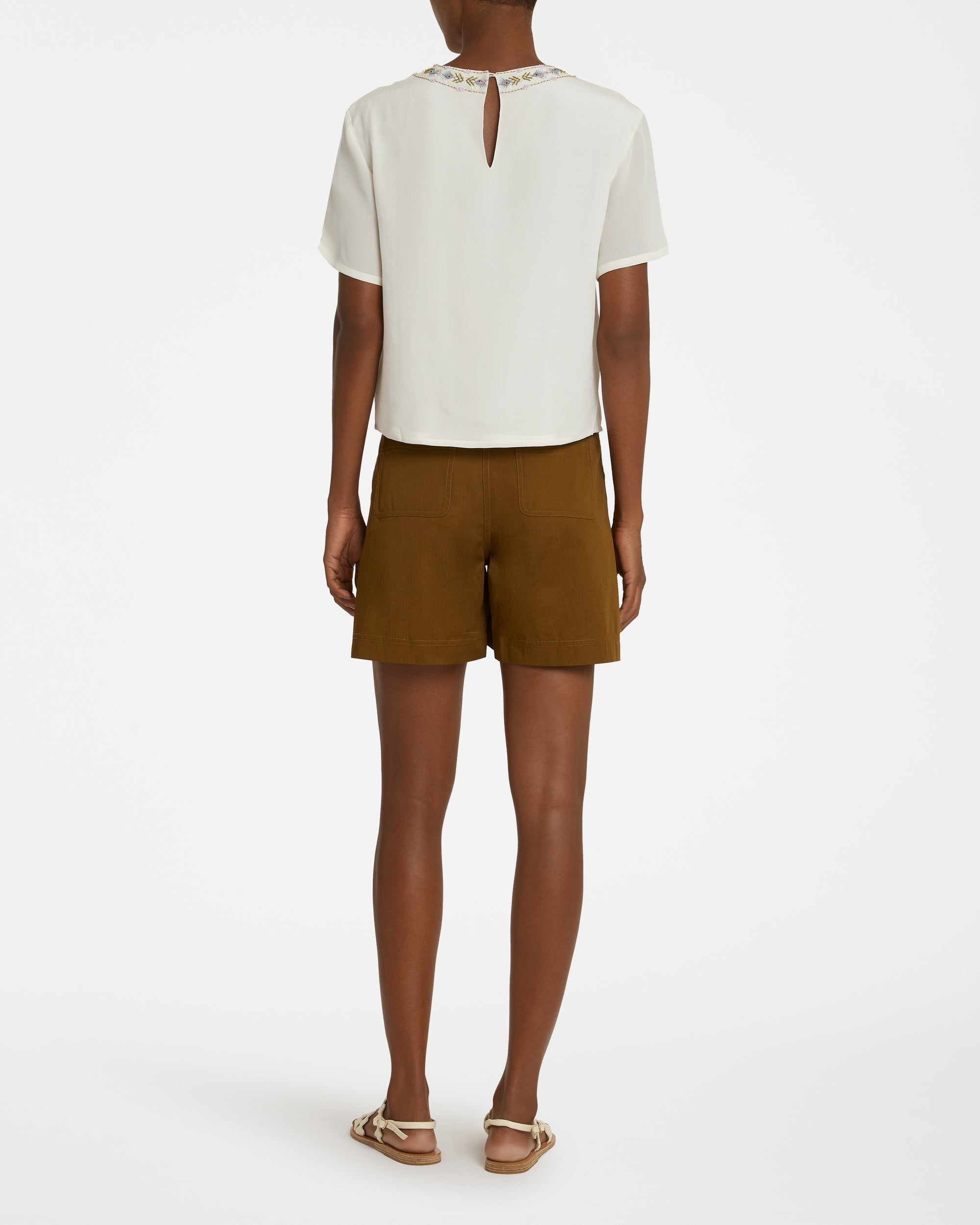 Gabrielle silk top - Ivory
