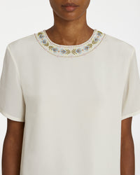 Gabrielle silk top - Ivory