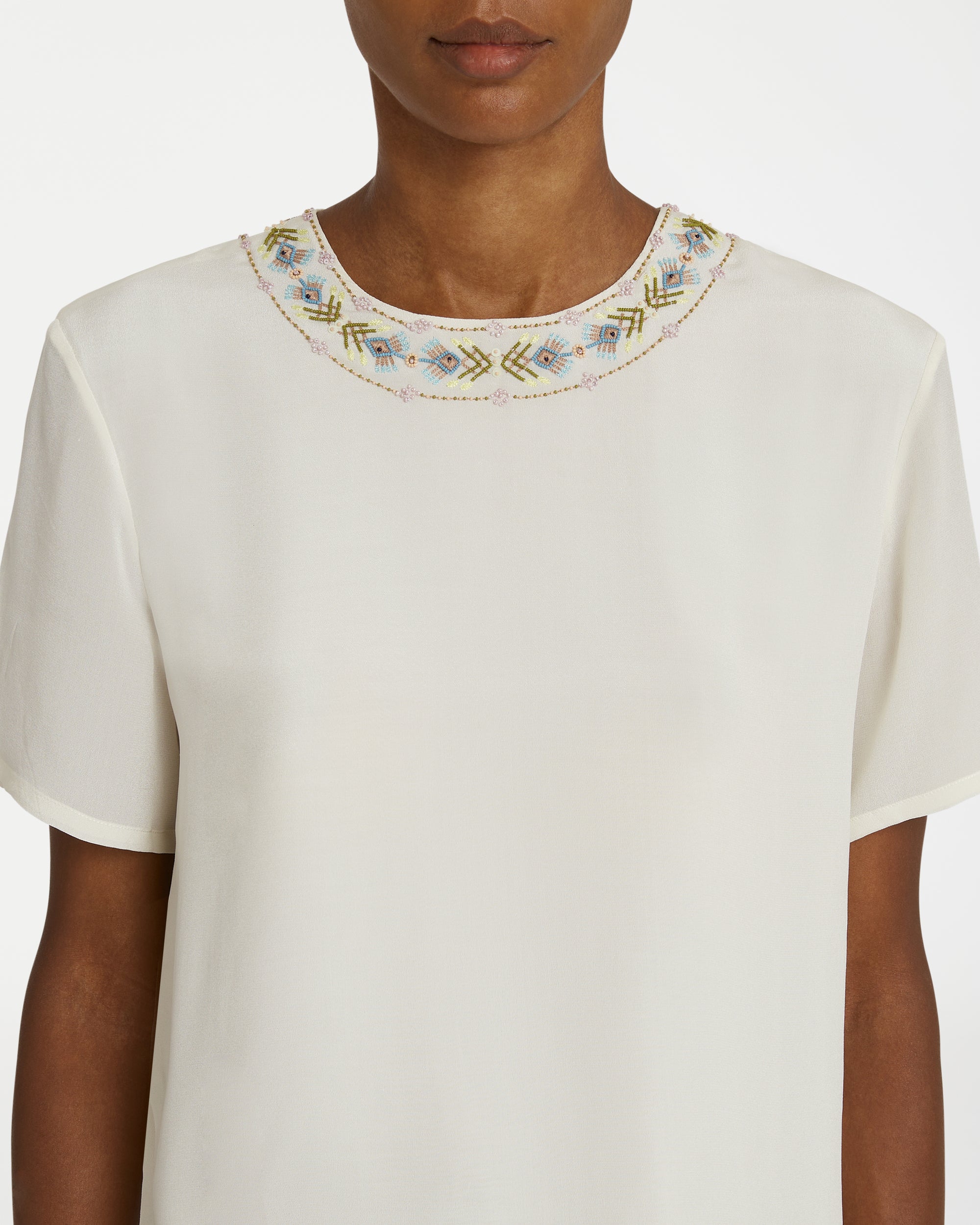 Gabrielle silk top - Ivory