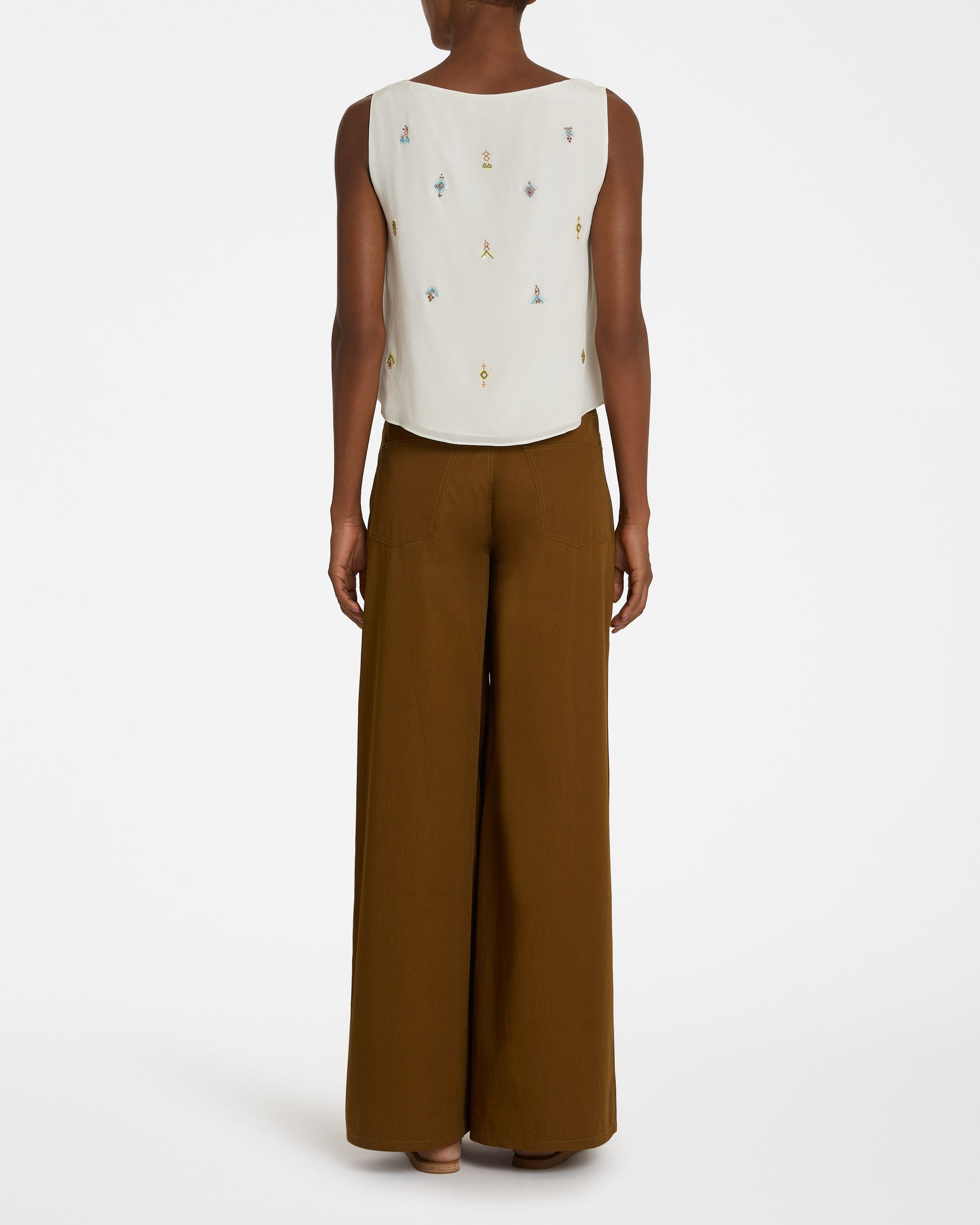 Tische silk top - Ivory