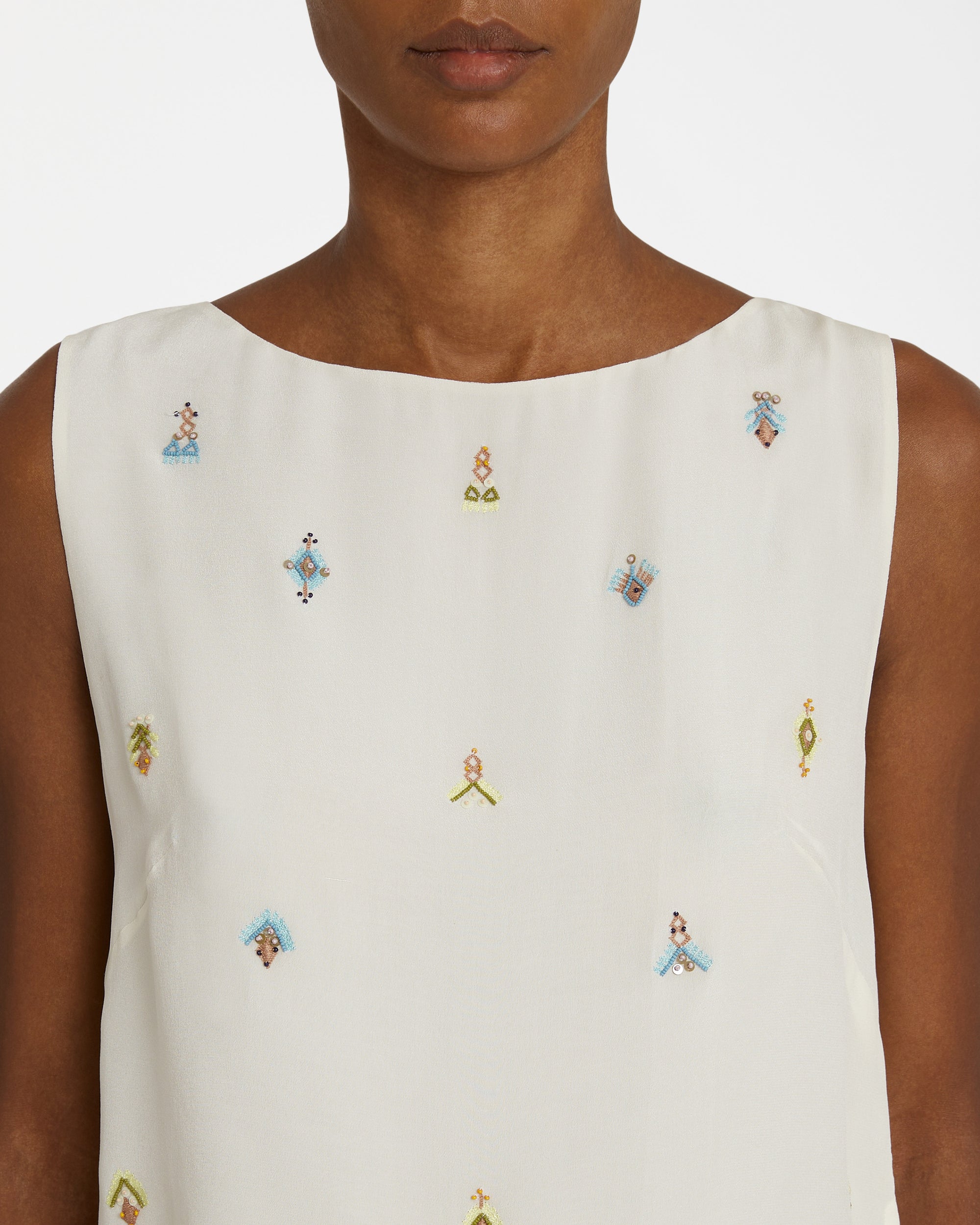 Tische silk top - Ivory