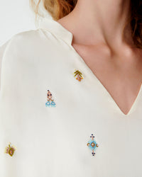 Ilizia silk blouse - Ivory