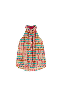 Button-up cotton Ava top - Pink