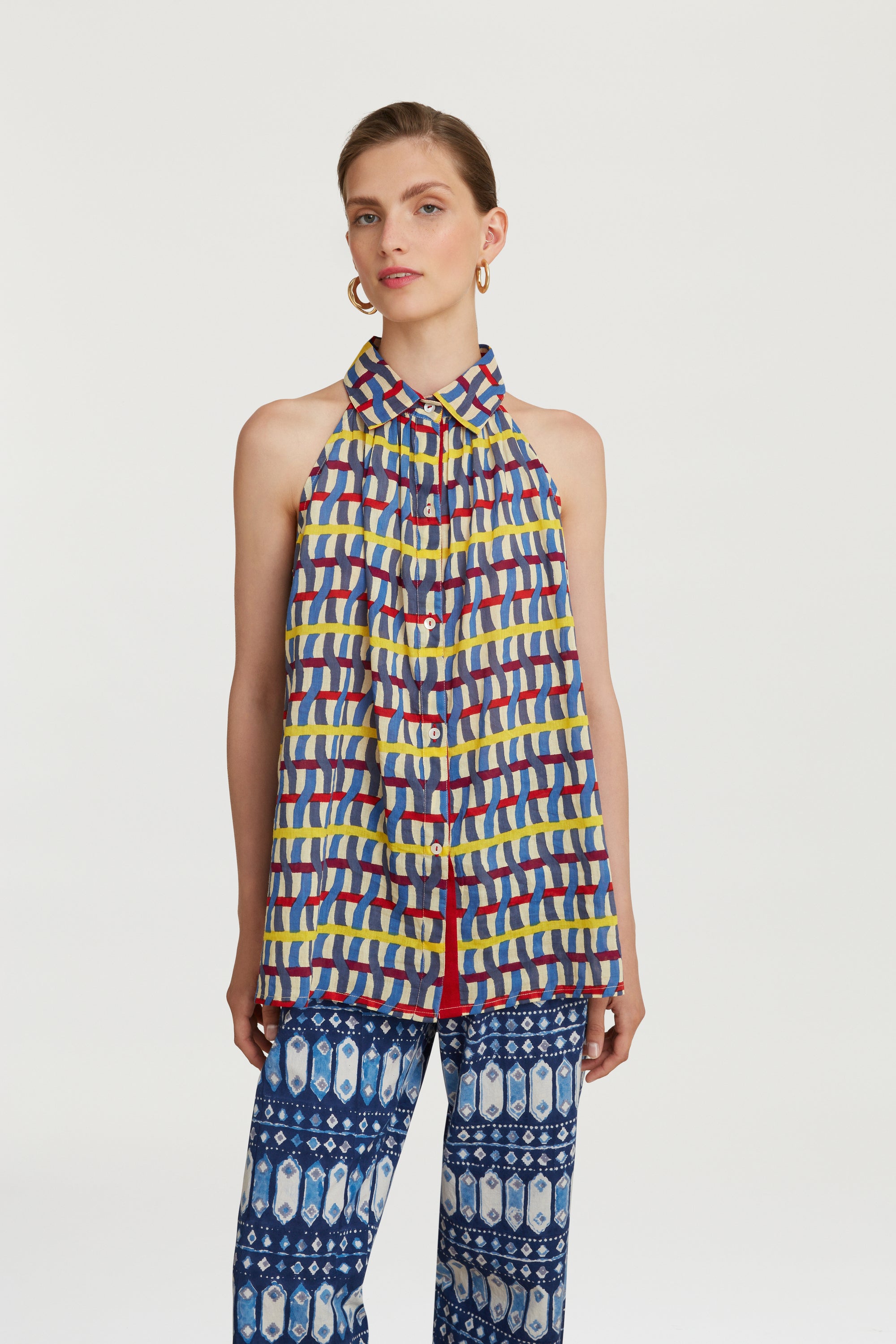 RECO PRIX : 97,5 // Ava Shirt Amer Strings Blue
