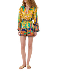 Tamu silk shorts - Yellow