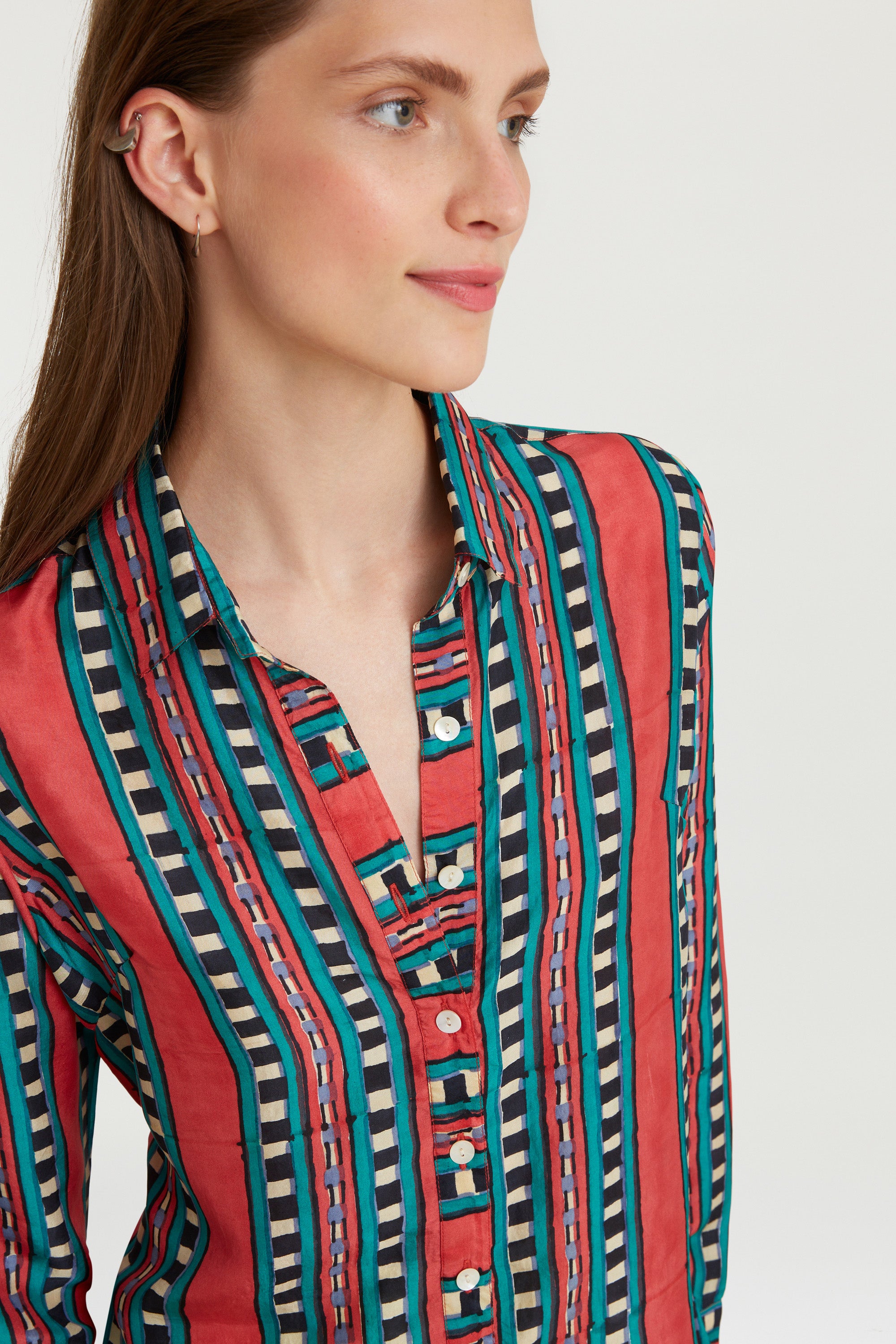 RECO PRIX : 190 // Bella Shirt Aymara Stripes Geranium