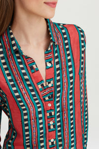 Bella long-sleeved silk shirt - Neutral