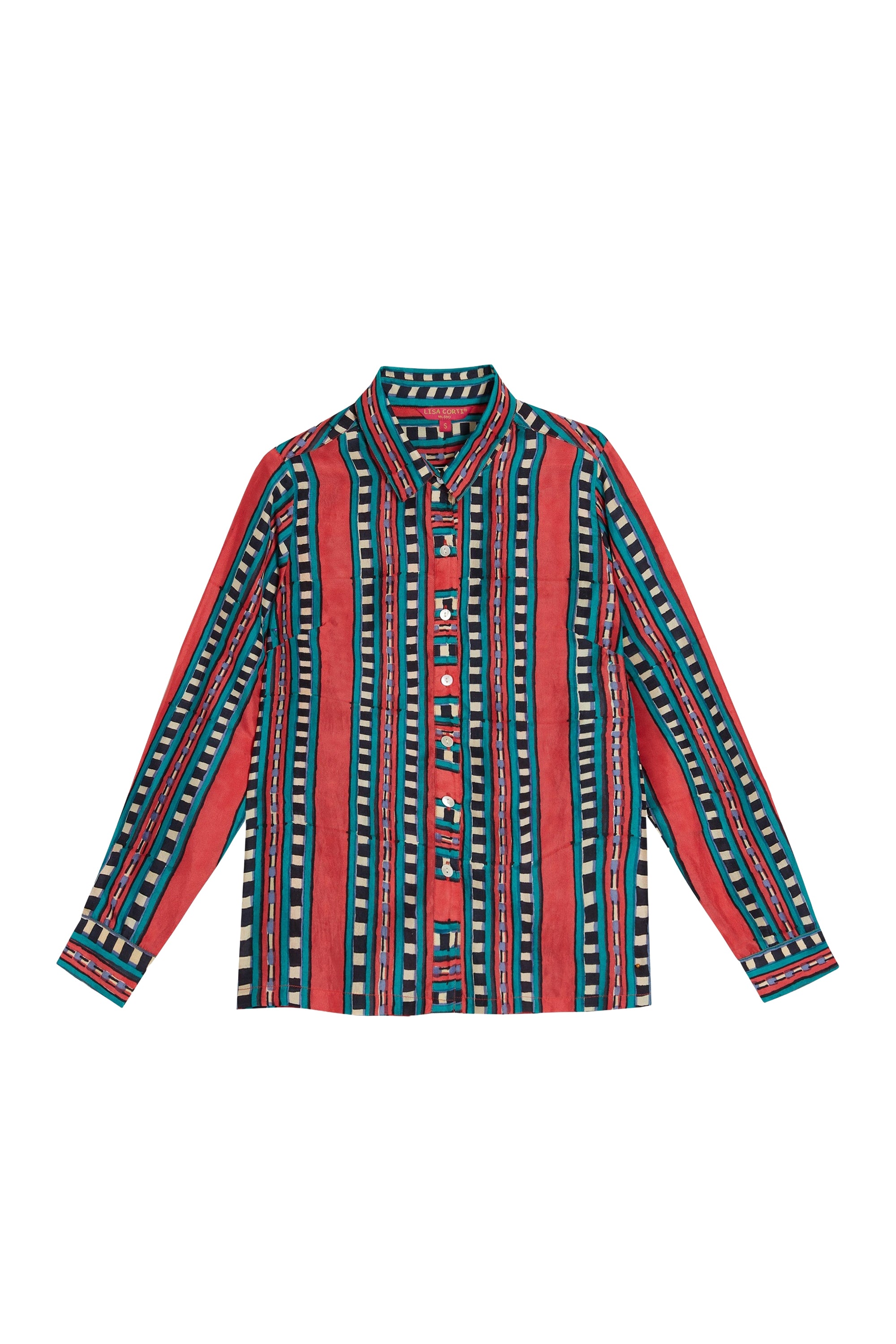 Bella long-sleeved silk shirt - Neutral