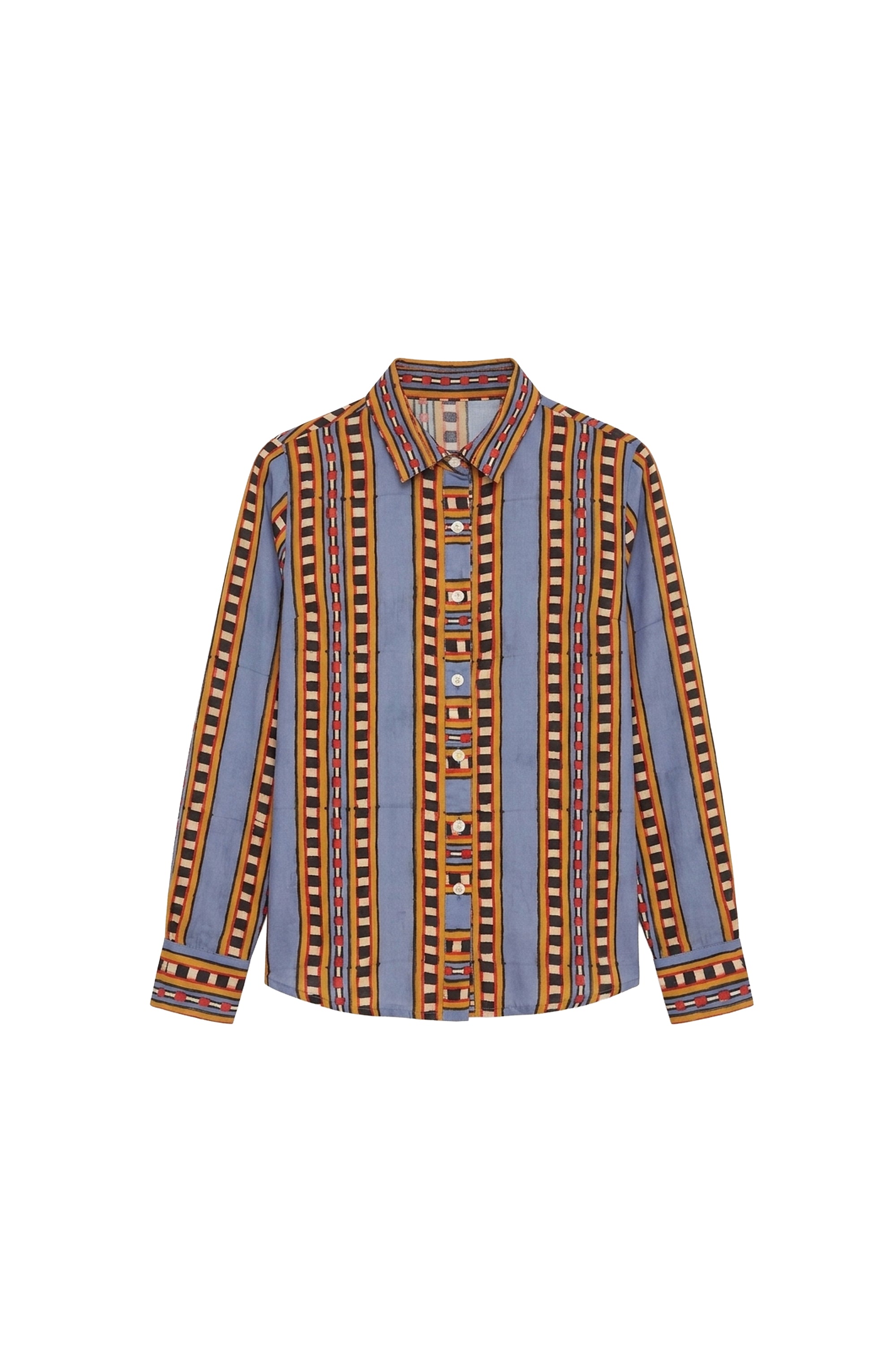 Bella long-sleeved silk shirt - Neutral