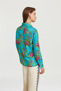 RECO PRIX : 190 // Bella Shirt Humayums Flower Turquoise