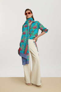 RECO PRIX : 190 // Bella Shirt Humayums Flower Turquoise
