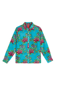 RECO PRIX : 190 // Bella Shirt Humayums Flower Turquoise