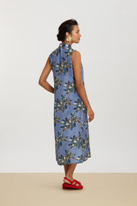 RECO PRIX : 232,5 // Benares Long Gilet Indigo Blues Plumbago