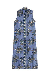 RECO PRIX : 232,5 // Benares Long Gilet Indigo Blues Plumbago