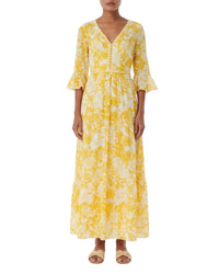 V-neck maxi dress - Yellow