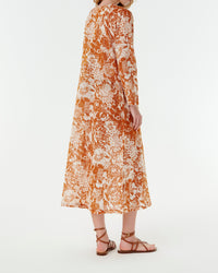 Caftan long à imprimé - Brown