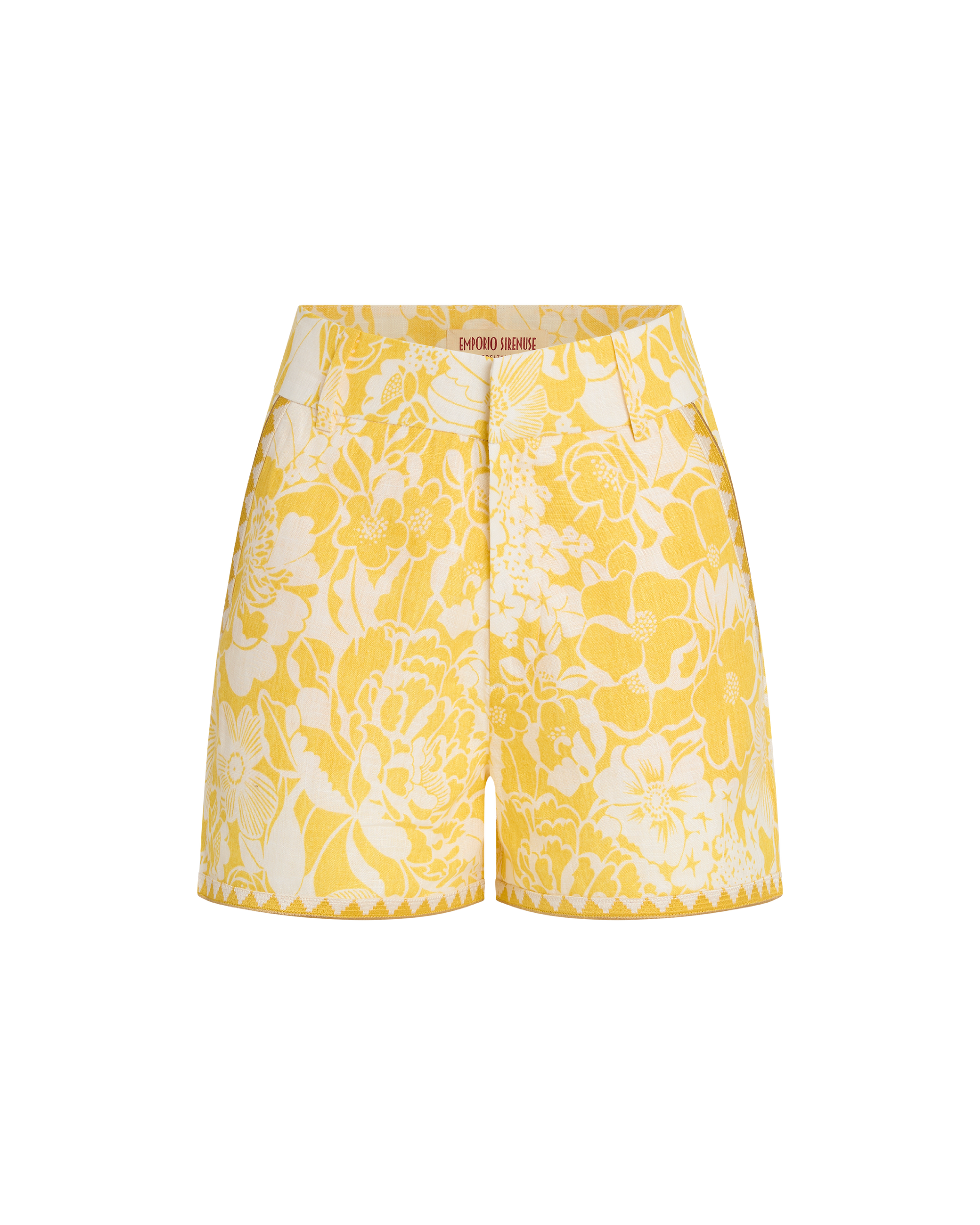 Linen shorts - Yellow