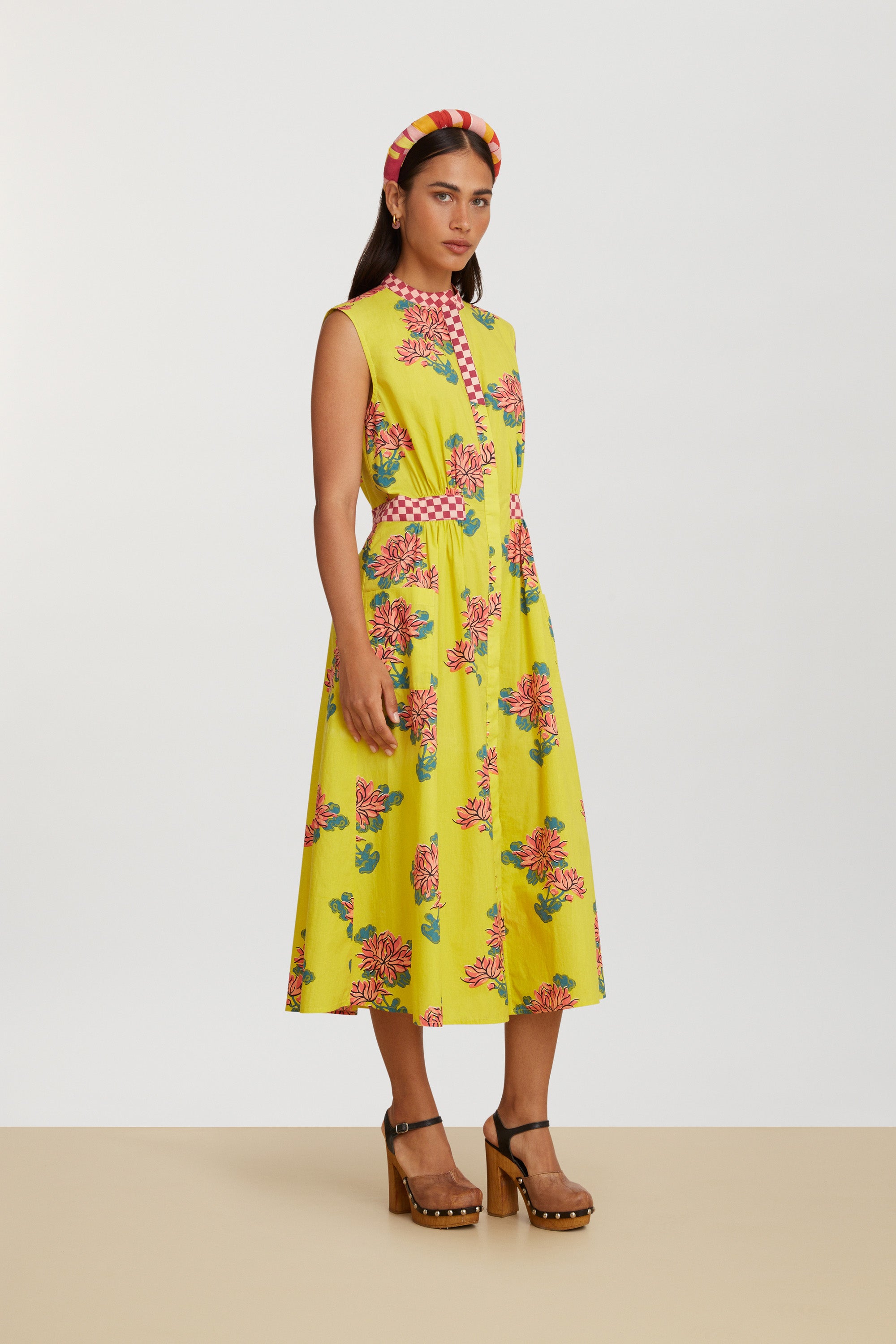 RECO PRIX : 165 // Blumen Dress Kimono Crisantemo Lemon