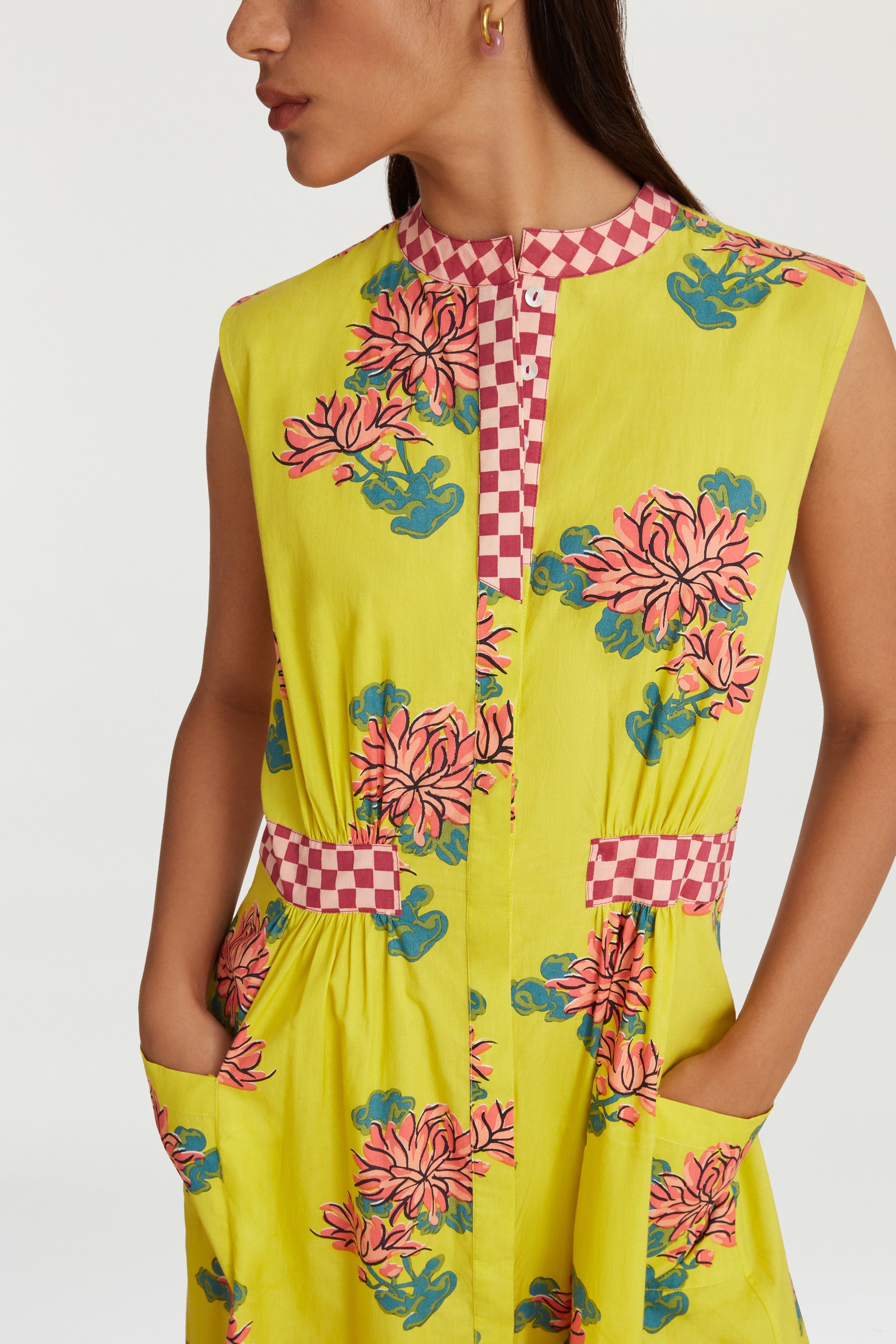 RECO PRIX : 165 // Blumen Dress Kimono Crisantemo Lemon