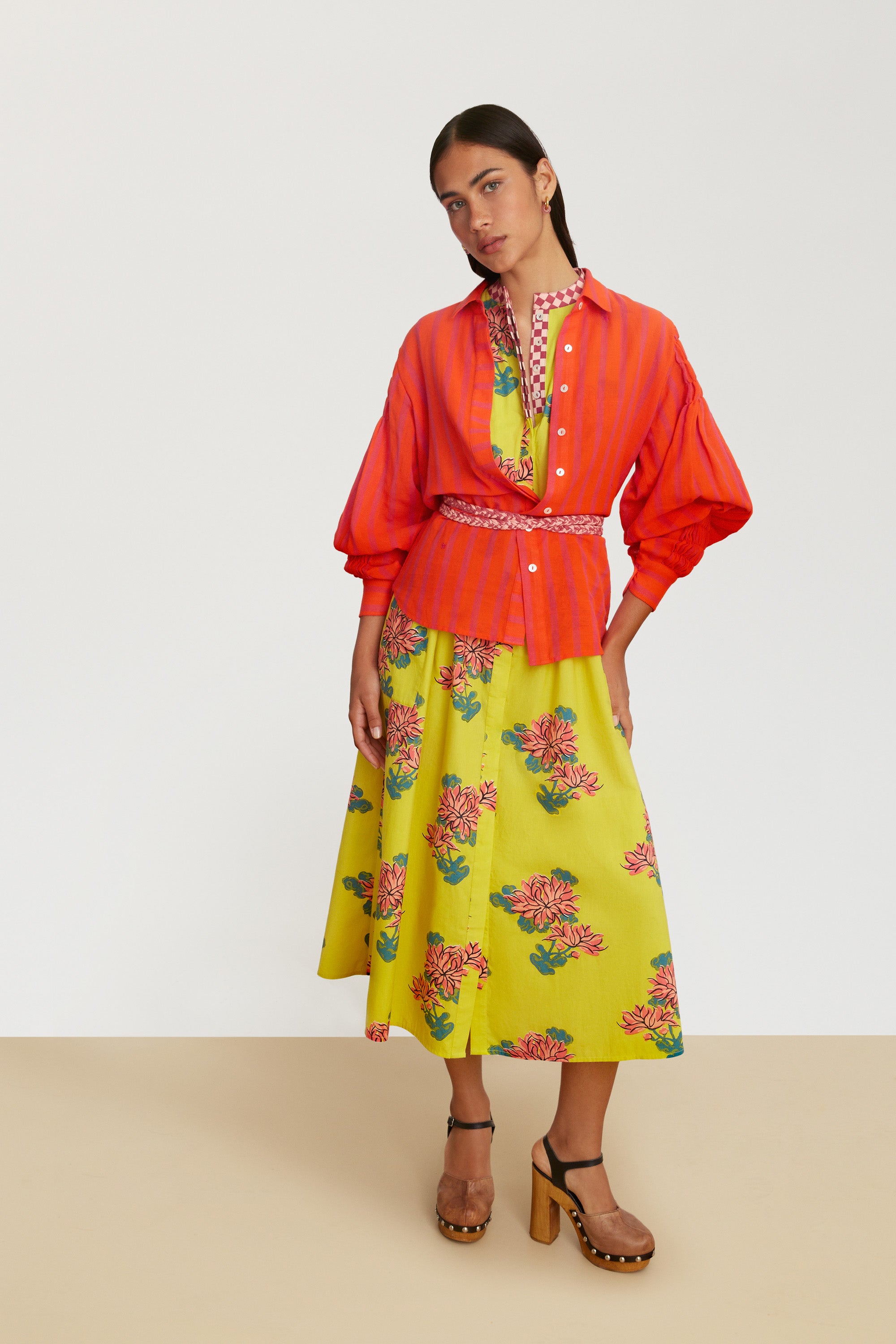 RECO PRIX : 165 // Blumen Dress Kimono Crisantemo Lemon