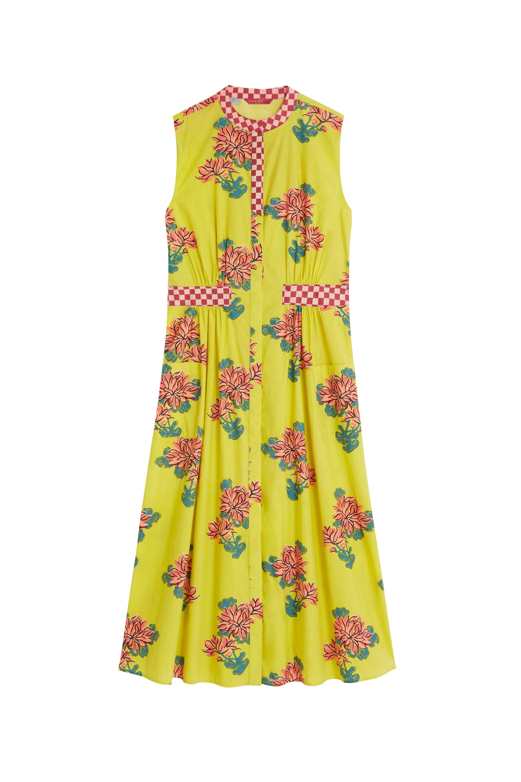 Blumen long cotton dress - Neutral