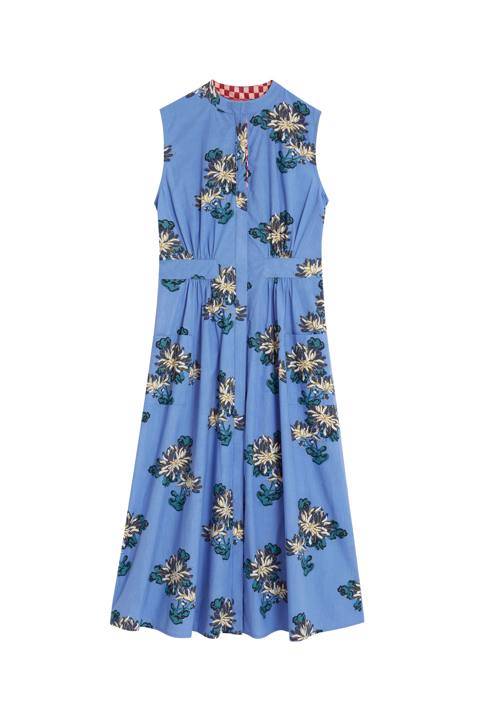 Blumen long cotton dress - Neutral