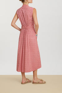 Blumen long cotton dress - Neutral