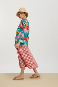 RECO PRIX : 165 // Blumen Dress Saheli Checks Peach