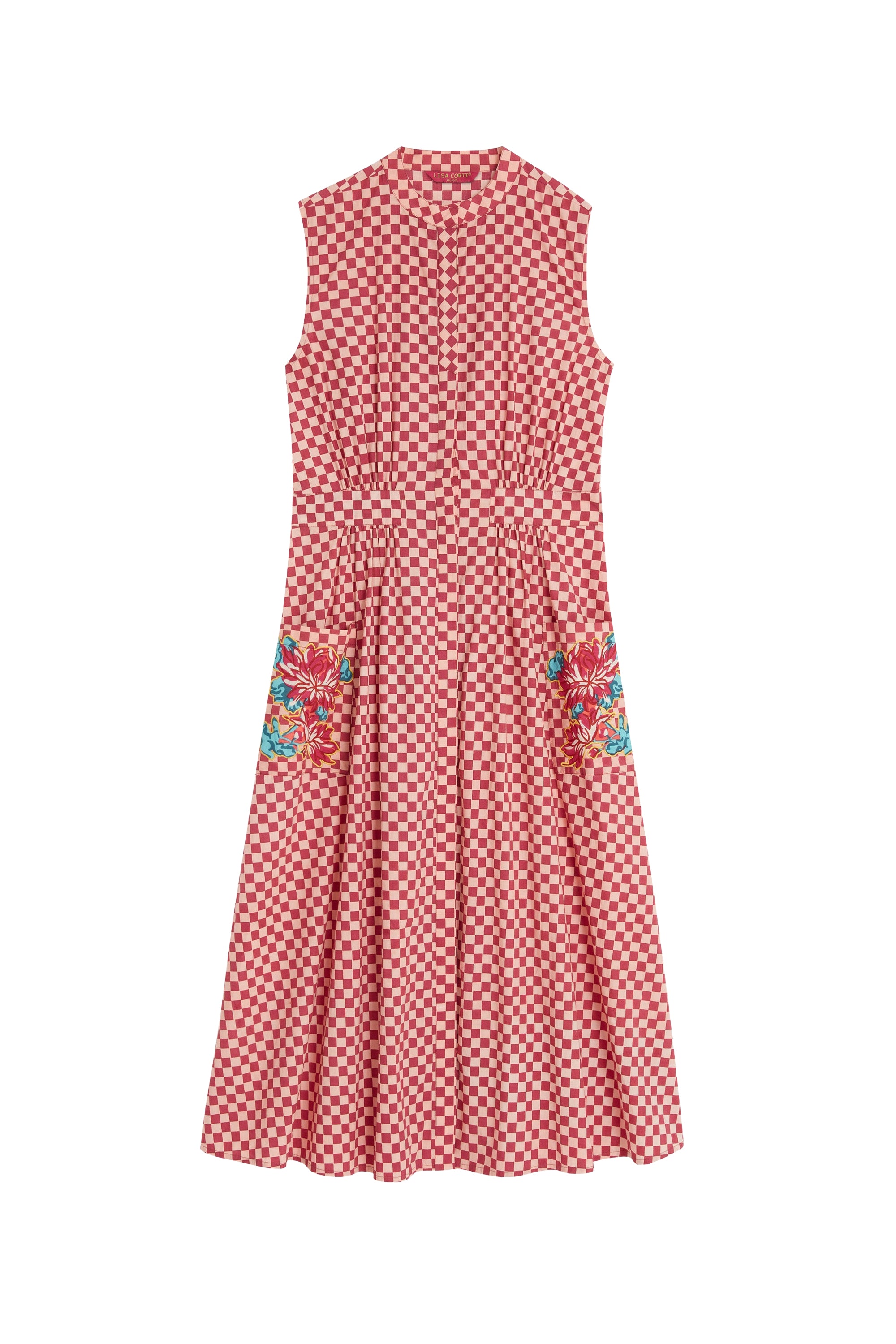 Blumen long cotton dress - Neutral
